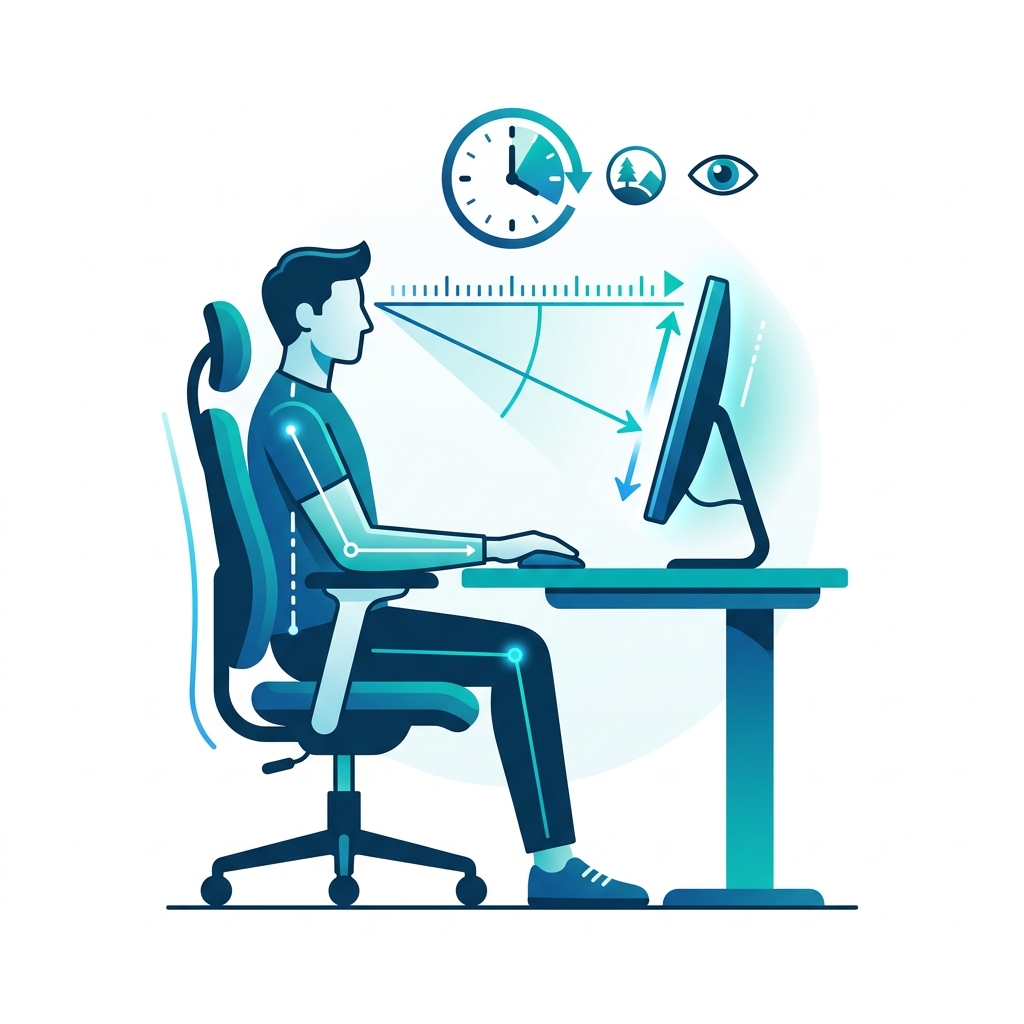 Computer Vision Syndrome Ergonomics Infographic