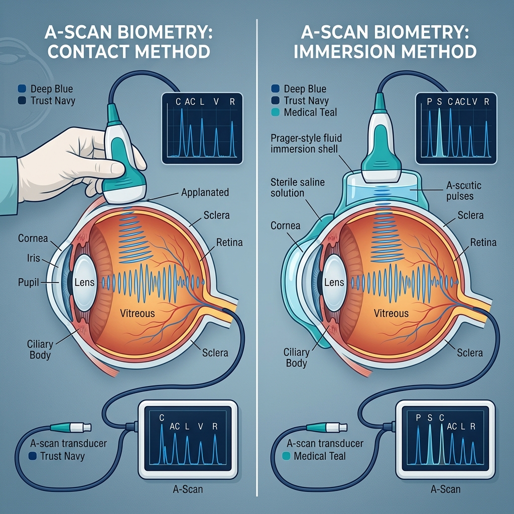 Contact Applanation vs Immersion Biometry Comparison